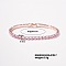 Chic Sparkling Personalized Brass Rhinestone Tennis Bracelet for Women Fashion Statement, 6-3/4 inch(17cm)