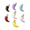 Rack Plating Alloy Enamel Pendants, Cadmium Free & Lead Free, Light Gold, Peper Charm, Mixed Color, 17.5x11x3mm, Hole: 1.6mm