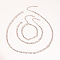 Stainless Steel Twist Link Chain Necklace & Bracelet & Anklet Sets for Women, Stainless Steel Color