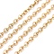 304 Stainless Steel Cable Chains, Soldered, with Spool, Flat Oval, Golden, 2.5x2x0.5mm, about 32.8 Feet(10m)/roll