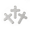 Tarnish Resistant 304 Stainless Steel Pendants, Cross, Stainless Steel Color, 18x13x0.8mm, Hole:1.5mm