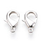 Brass Lobster Claw Clasps, Long-Lasting Plated, Nickel Free, 925 Sterling Silver Plated, 22.5x14x4mm, Hole: 2.4mm