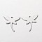 Tarnish Resistant Dragonfly 304 Stainless Steel Pendants, Stainless Steel Color, 18x18.5x1mm, Hole: 1mm
