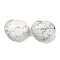 Heart Natural Howlite Palm Stone, Anxiety Healing Pocket Thumb Stone, 45.5x39.5~40.5x24.5~26.5mm