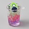 Transparent Acrylic Pendants, Glow in the Dark, Fruit Drink, Medium Orchid, 40x32.5x53~64mm, Hole: 2.5mm