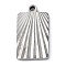 Non-Tarnish 304 Stainless Steel Pendants, Rectangle Charm, Stainless Steel Color, 21x11.5x1.9mm, Hole: 1.8mm