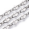 Tarnish Resistant 661 Stainless Steel Oval Link Chain, Unwelded, with Spool, Stainless Steel Color, 13.5x8.5x1.5mm, 6.5x4.5x2mm, about 32.81 Feet(10m)/Roll