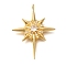 Brass Micro Pave Cubic Zirconia Pendants, Cadmium Free & Nickel Free & Lead Free, Star Charms, Real 18K Gold Plated, 31.5x24x4.5mm, Hole: 1.8mm