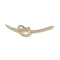 Rack Plating Brass Micro Pave Clear Cubic Zirconia Heart Connector Charms, Long-Lasting Plated, Lead Free & Cadmium Free, Real 18K Gold Plated, 9x38x3mm, Hole: 1mm
