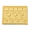 Plastic Bracelet Design Boards, Rectangle, Yellow, 26.4x35.3x1.5cm