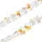Electroplate Transparent Glass Beads Strands, Star, Faceted, Half Plated, Clear, 7.5x8x5mm, Hole: 0.7mm, about 80pcs/strand, 21.56''(54.75cm)