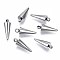 Tarnish Resistant 201 Stainless Steel Pendants, Cone, Stainless Steel Color, 14.5x5mm, Hole: 1.6mm