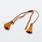 Braided Nylon Cord for DIY Bracelet Making, with 304 Stainless Steel Findings, Goldenrod, 6 inch~6-3/4 inch(150~170mm)x1~5x1~2mm