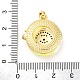 Латунные подвески с фианитом и стеклом KK-D536-21G-03-3