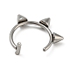 Серьги-каффы из нержавеющей стали 304 с конусными бусинами AJEW-K037-02P-3