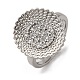 Латунные микро проложить манжеты кольца кубического циркония RJEW-D323-04P-4