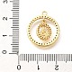 Латунные микро проложить кубического циркония подвески KK-G519-05G-02-3