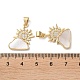 Латунные микропаве прозрачные подвески с фианитом KK-B083-35D-G-3