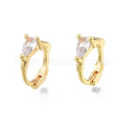Серьги-капли из прозрачного кубического циркония EJEW-G322-02G