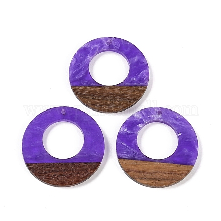 Подвески из смолы и дерева WOOD-F015-14A-1