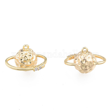 Латунные микропаве прозрачные подвески с фианитом KK-N231-397-1