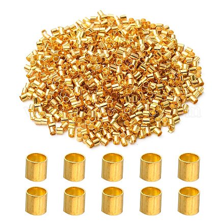 Зажимные бусины из латуни KK-YW0002-02G-1