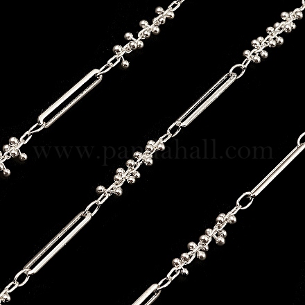 Латунные цепочки с овальными и круглыми бусинами CHC-M025-40S-1