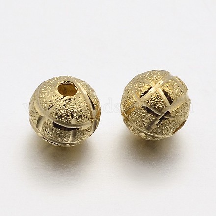 Круглых бусин латунные KK-N0061-03G-6mm-1