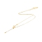 925 Sterling Silver Clear Cubic Zirconia Star Tassel Necklace Making, for Half Drilled Beads, with 925 Stamp, Real 18K Gold Plated, 17.91 inch(45.5cm), Pin: 0.8mm