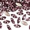 Preciosa® MAXIMA Crystal Fancy Stones, Czech Crystal, 435 14 615 Navette(Horse Eye), Dura Foiling, 20020 Light Amethyst, 15x7mm