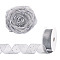 9M Polyester Rhinestone Ribbon, for Cloth DIY Making Decor, Silver, 1-1/2 inch(38mm), about 9.84 Yards(9m)/Roll