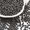 8/0 Grade A Round Glass Seed Beads, Metallic Colours, Dark Gray, 8/0, 3x2mm, Hole: 1mm, about 10000pcs/bag