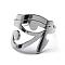 Non-Tarnish Eye of Ra/Re 201 Stainless Steel Adjustable Finger Rings, Stainless Steel Color, Inner Diameter: 18mm