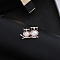 Imitation Pearl Alloy Brooch, with Crystal Rhinestone, Owl, 40x25mm