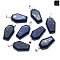 Natural Lapis Lazuli Pendants, Halloween Coffin Charms, 35x19x7.5mm, Hole: 4x7.5mm