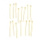 Brass Eye Pins, Golden, 40x3x0.5mm, Hole: 1.6mm
