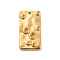 Ion Plating(IP) 304 Stainless Steel Pendant Rhinestone Settings, Rectangle, Real 18K Gold Plated, Fit For 1.2~2mm Rhinestone, 19.5x11x2.5mm, Hole: 1mm