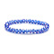 Fashionable Faceted Rondelle Glass Beads Stretch Bracelets for Women Girls Gift, 7-1/4 inch(18.5cm)