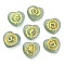 7Pcs 7 Styles Chakra Natural Green Aventurine Love Heart Ornaments Figurines, Reiki Energy Stone Balancing Meditation Gift, 20x20x6mm, 1pc/style