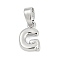 Brass Charms, Letter, Cadmium Free & Lead Free, Long-Lasting Plated, Rack Plating, Letter G, 10x6.5x2.5mm, Hole: 3x5mm