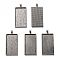 Alloy Pendant Cabochon Settings, Plain Edge Bezel Cups, Cadmium Free & Lead Free, Rectangle, Gunmetal, 59x28.4x4.8mm, Hole: 8x4mm, Tray: 47x24mm