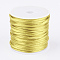 Nylon Cord, Satin Rattail Cord, for Beading Jewelry Making, Chinese Knotting, Champagne Yellow, 2mm, about 10.93 yards(10m)/roll