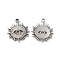 Non-Tarnish 201 Stainless Steel Charms, Sun with Eye Charm, Stainless Steel Color, 20.5x18x2mm, Hole: 2mm