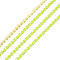 Brass Rhinestone Strass Chains, Rhinestone Cup Chain, Imitate Luminous Style, Raw(Unplated), Jonquil, 2x2mm, about 23.62 Feet(7.2m)/Strand