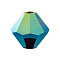 Preciosa® Crystal Beads, Czech Crystal, Bicone(451 69 302 Rondelle), 90120 20000 Garnet AB 2x, 4mm, Hole: 0.8mm