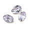 Glass Rhinestone Cabochons, Pointed Back & Back Plated, Faceted, Oval, Violet, 6x4x3mm