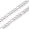 Tarnish Resistant 304 Stainless Steel Figaro Chain, with Spool, Unwelded, Stainless Steel Color, Link: 7.5x3.5x0.7mm and 5.5x3.5x0.7mm, about 32.8 Feet(10m)/roll