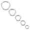 UNICRAFTALE 5Pcs 5 Sizes 316 Stainless Steel Spring Gate Rings Clasps Open Round Metal Clasps Springring Trigger Clasp Fasteners Bracelet Clasps for Jewelry Making