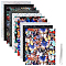 PU Heat Transfer Film, Garment Accessories, Rectangle, Colorful, 305x250mm, 10pcs/set, 1set/bag