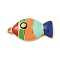 304 Stainless Steel Enamel Pendants, with Rhinestone,  Golden, Fish Charm, Colorful, 23.5x12x4.5mm, Hole: 1.4mm